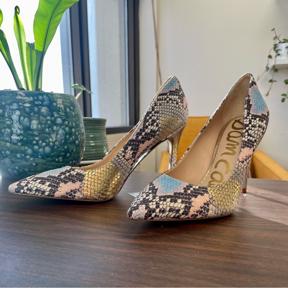 Sam Edelman Multicolor Snake Print Women's Heels